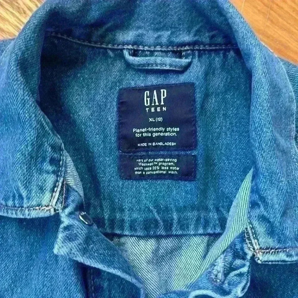 Gap Teen Classic Denim Jacket Size XL Excellent Condition - Picture 2 of 5